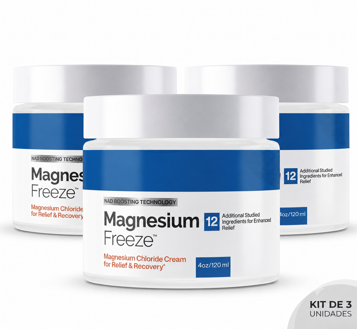 Pack of 3 Magnesium Freeze 120 ml jars