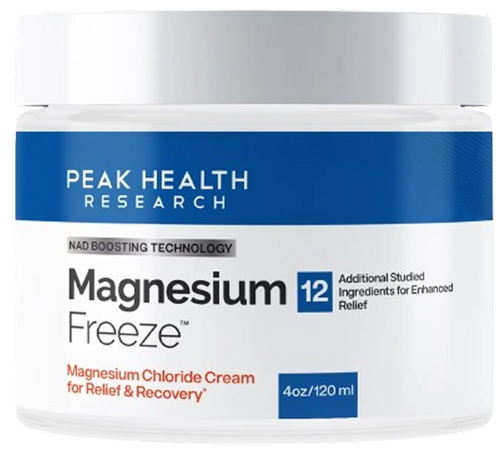 Magnesium Freeze topical cream, 4 oz / 120 ml jar