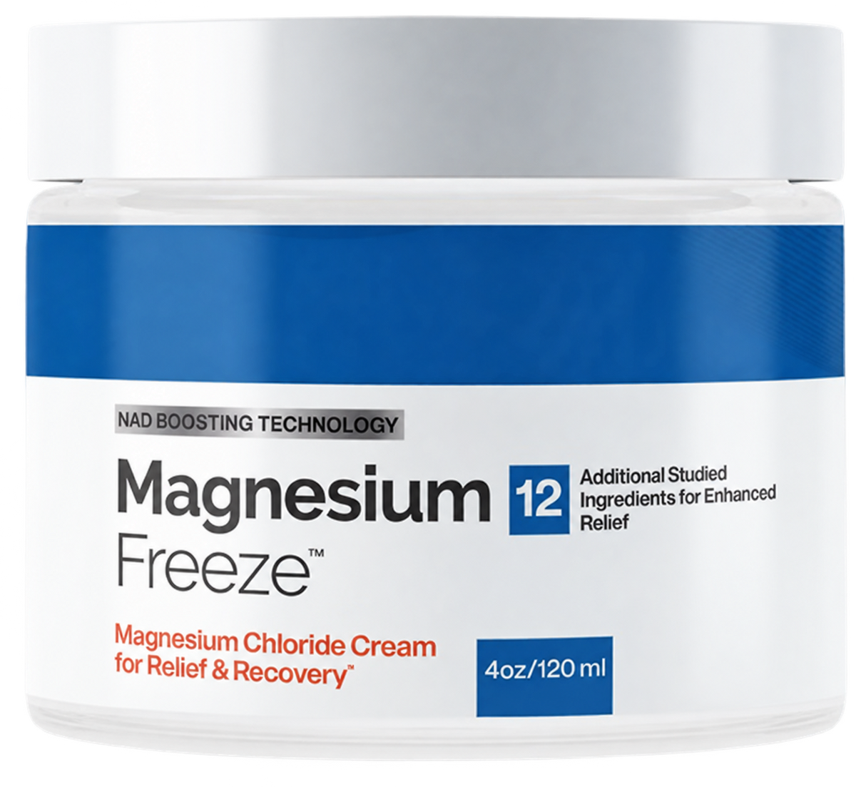 Magnesium Freeze topical cream, 120 ml jar