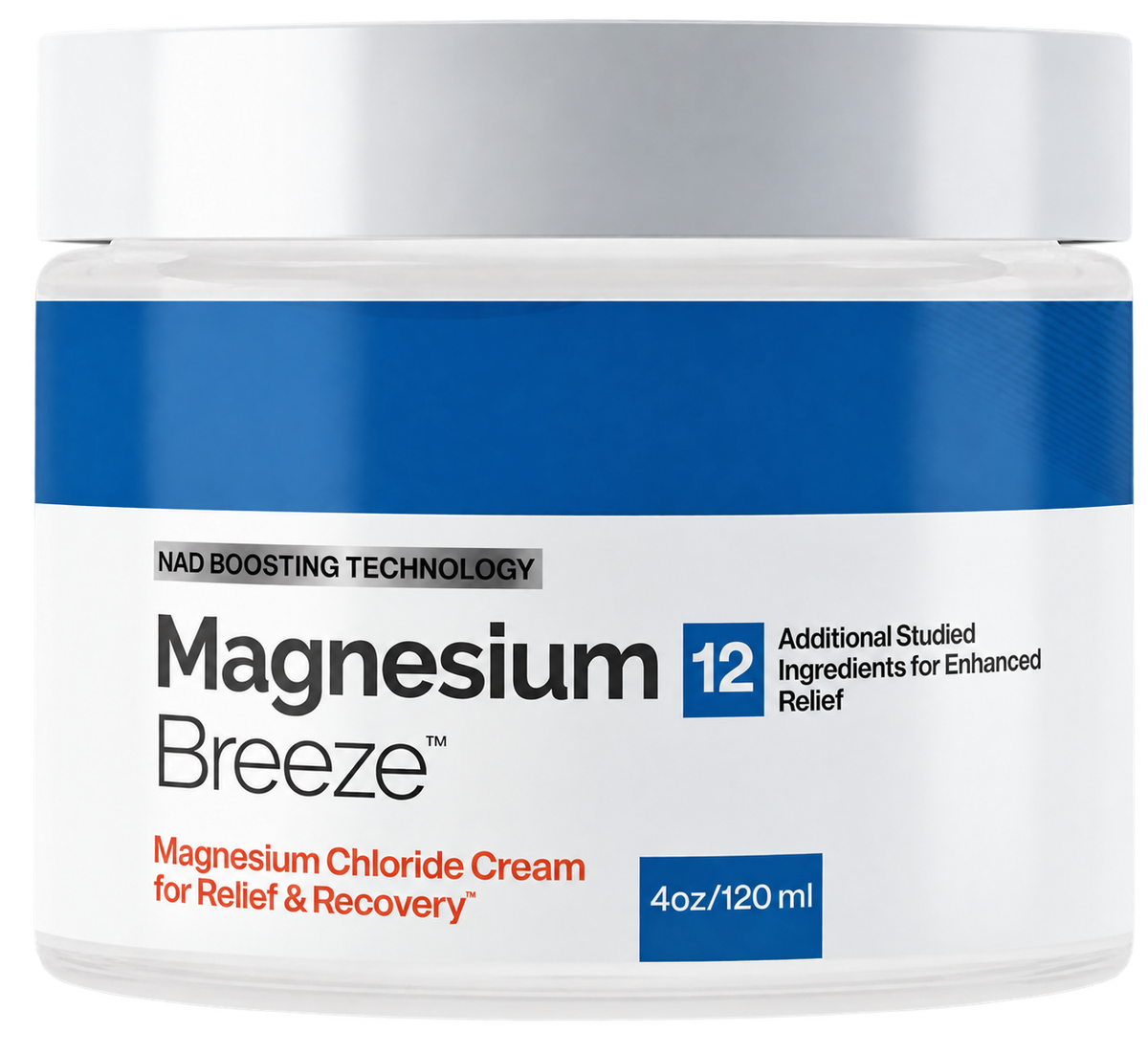 Krem Magnesium Breeze do stosowania miejscowego, słoik 120 ml