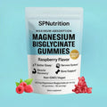 Bag of SPNutrition Magnesium Bisglycinate Gummies, raspberry flavour